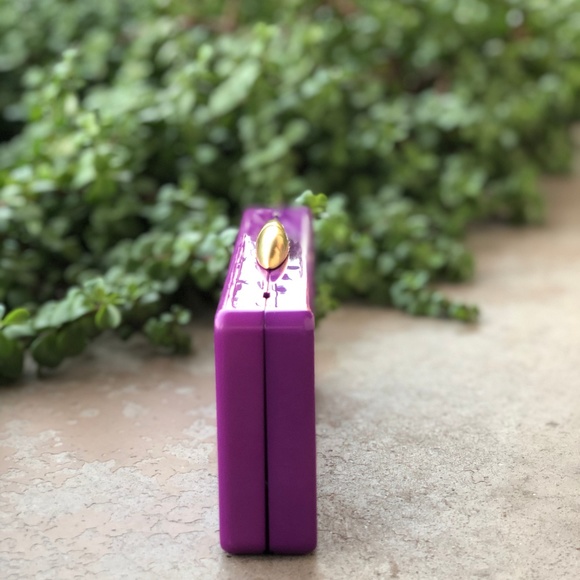 Thale Blanc Ciara Studded Plexiglas Leather Clutch - Picture 2 of 6